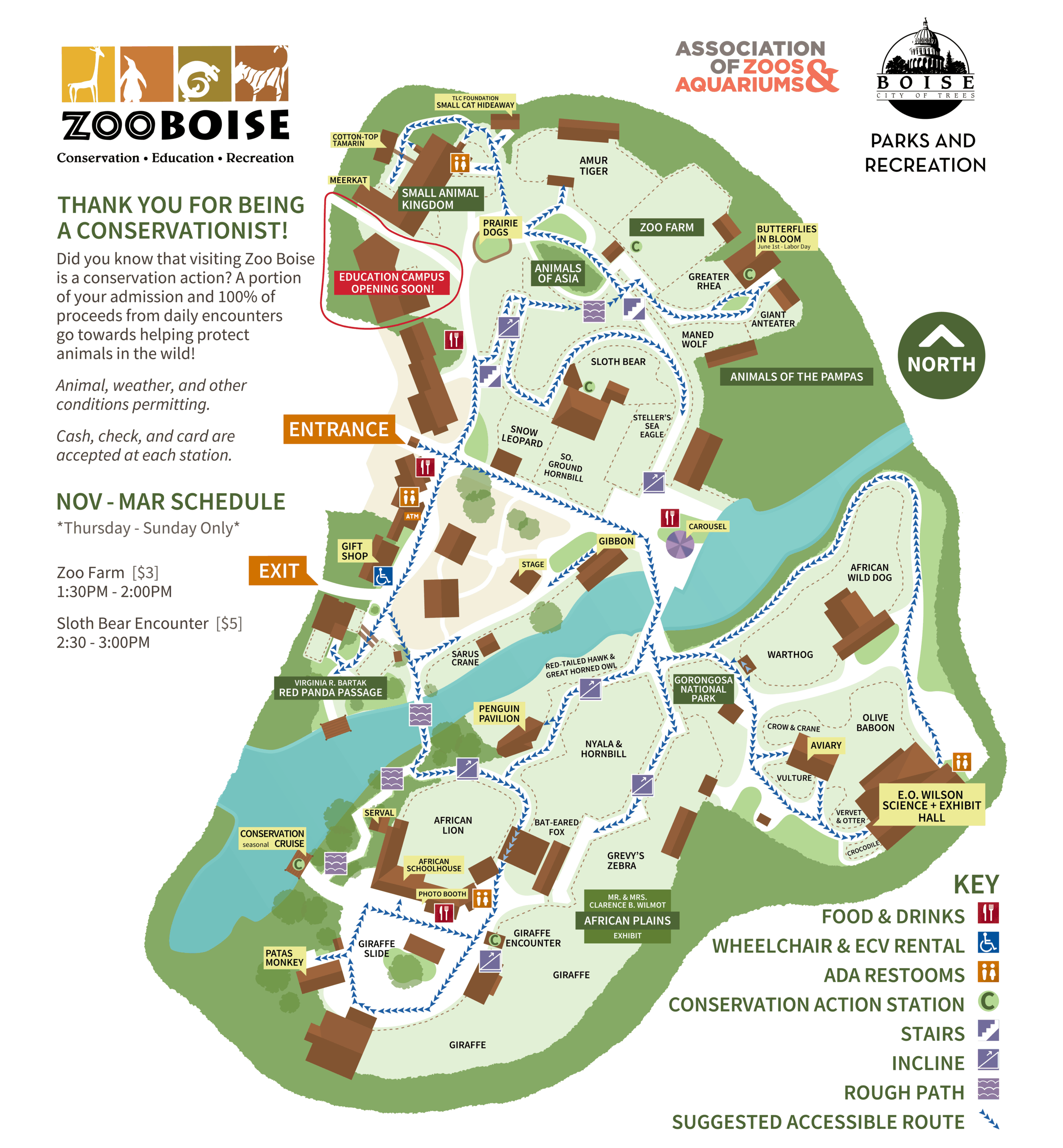 2025-11 Zoo Boise Map Accessible Winter upd Zoo Boise's Accessibility Map